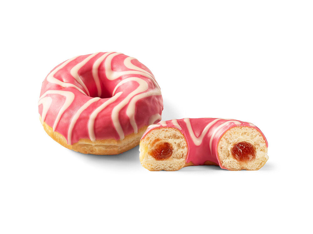 228228 Schulstad Pink Bliss Filled Ring Donut