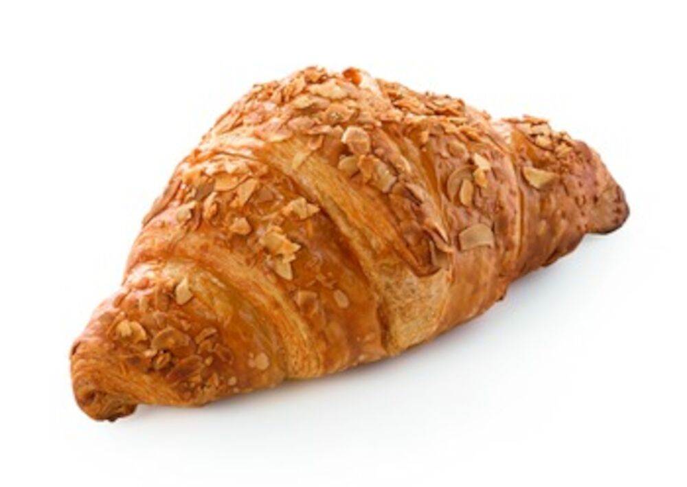 Almond Croissant on white