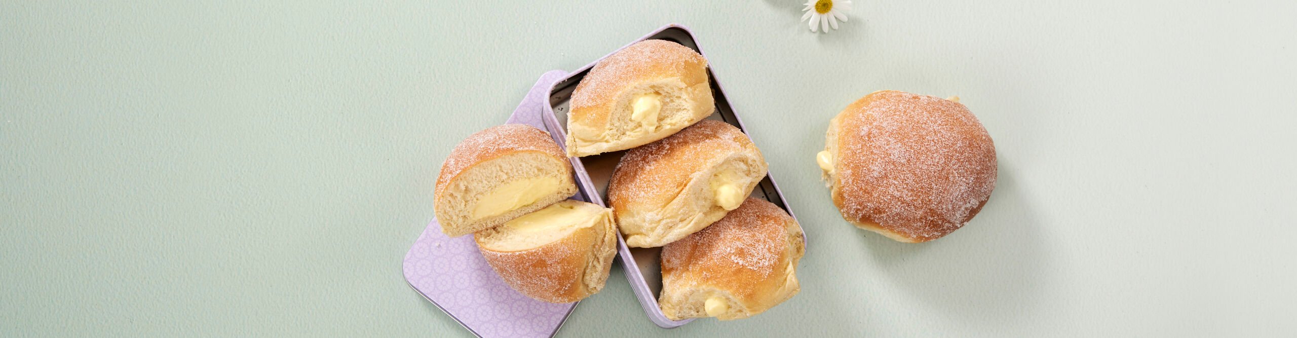 Berlinerbolle-bolle m vaniljefyll