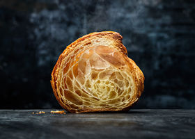 18901501 Schulstad Mini All Butter Croissant Cut in Half