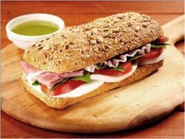 50847 Multigrain Ciabatta - caprese prosciutto