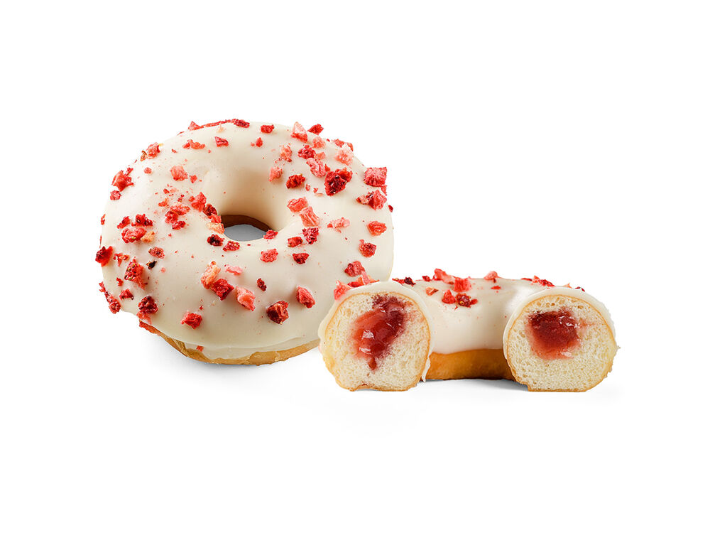 228290 Berries & Cream Filled Ring Donut