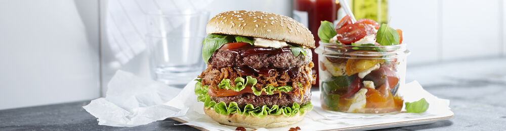 Hamburgerbrød med sesamfrø - Pulled Pork Burger