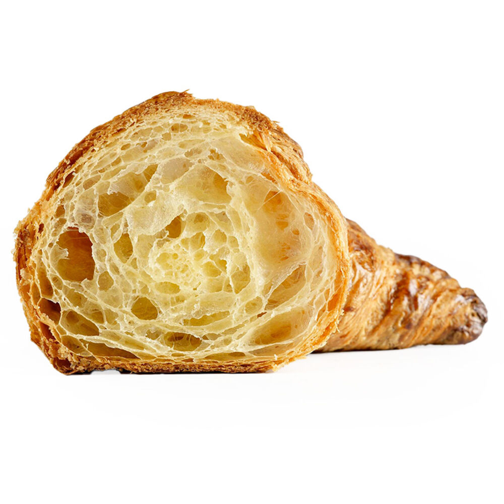 Schulstad Large All Butter Curved Croissant Cut in Half